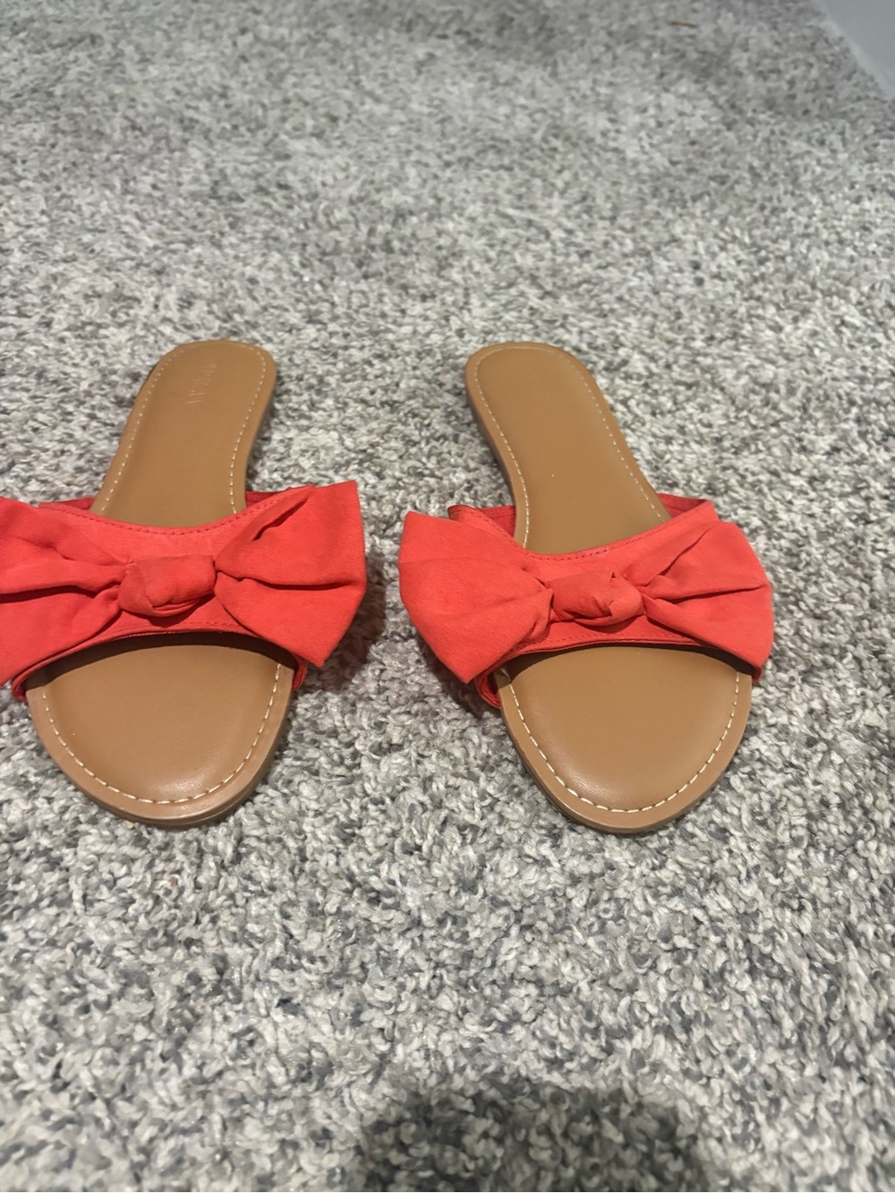 Old Navy Red Bow Slide Sandals
